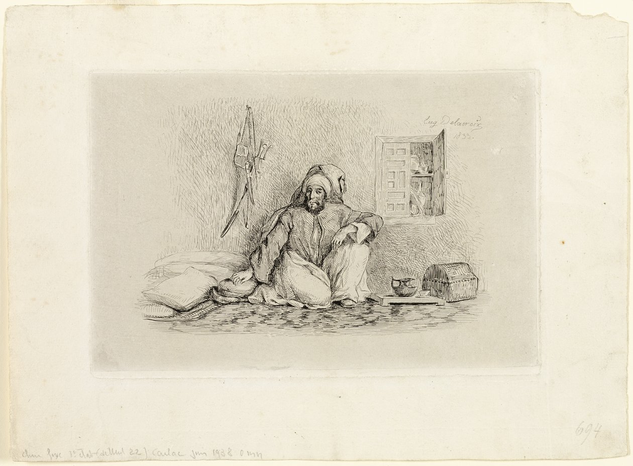 Wódz Mohammed-Ben-Abou autorstwa Eugène Delacroix