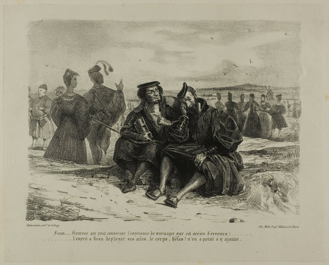 Faust i Wagner z Fausta autorstwa Eugène Delacroix