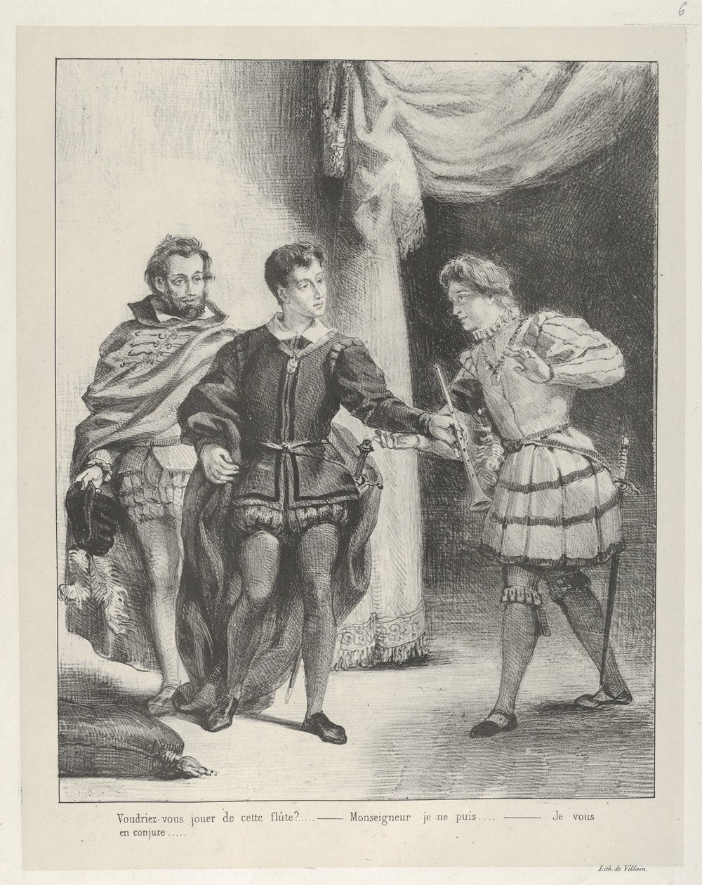 Hamlet i Guildenstern, 1834-43., 1834-43. autorstwa Eugène Delacroix