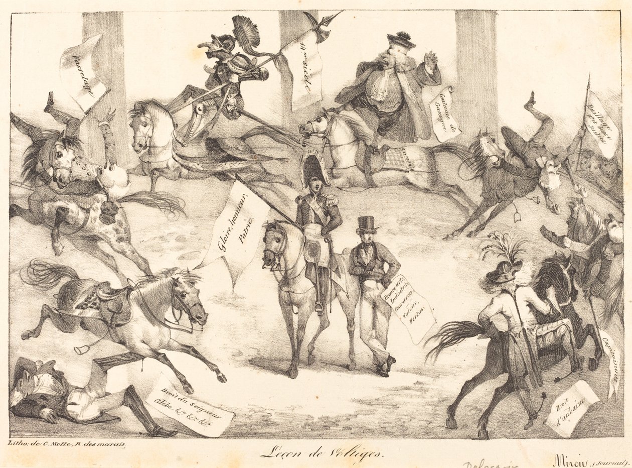 Lekcja skakania na sztuczki, 1822. autorstwa Eugène Delacroix