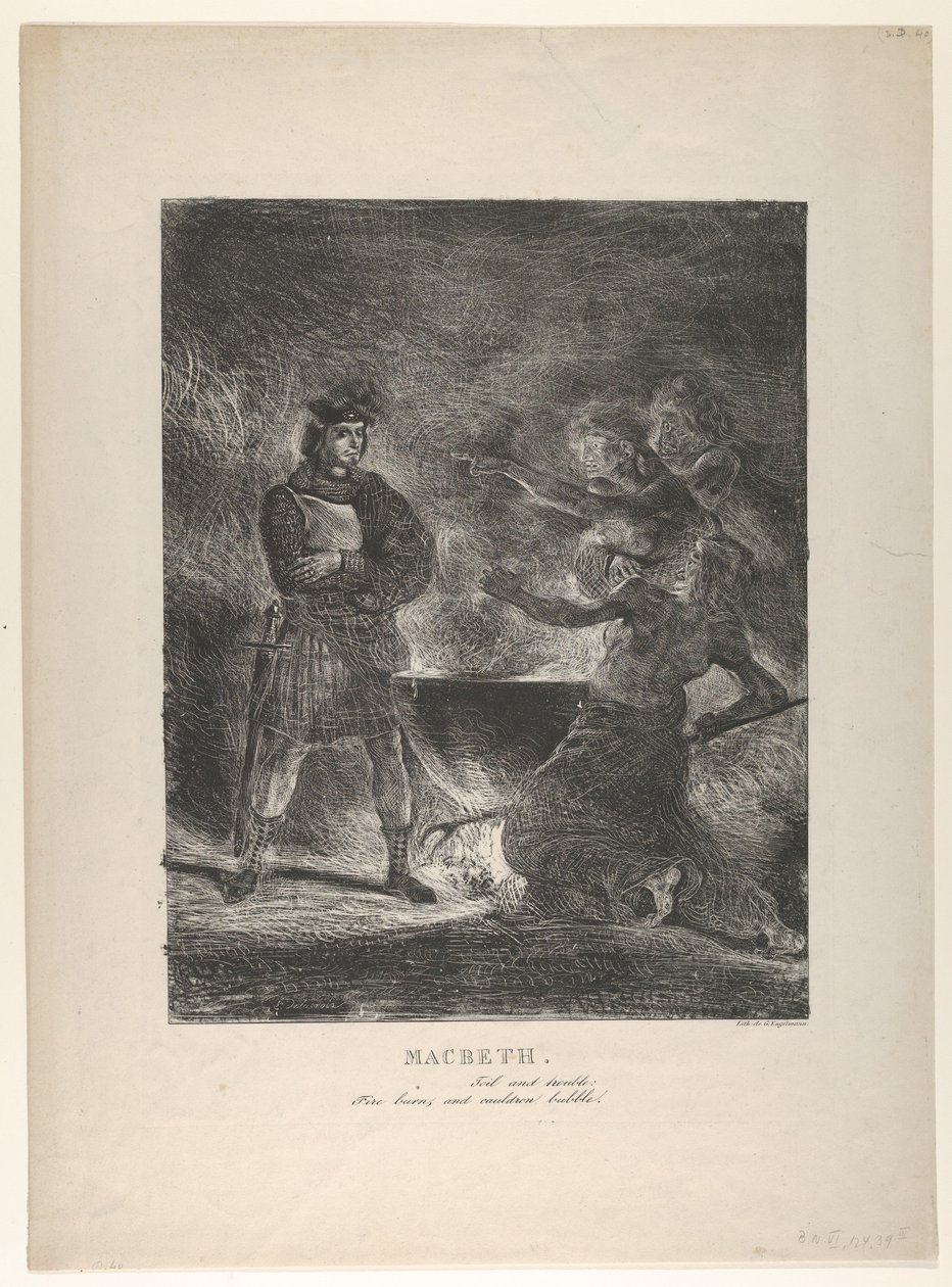 Macbeth Consulting the Witches, 1825., 1825. autorstwa Eugène Delacroix