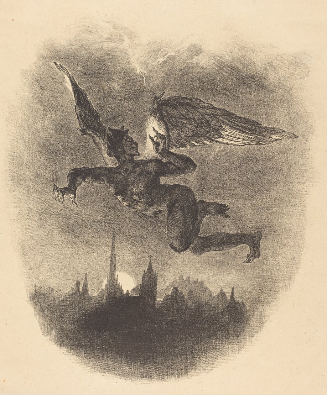 Mefistofeles w powietrzu autorstwa Eugène Delacroix