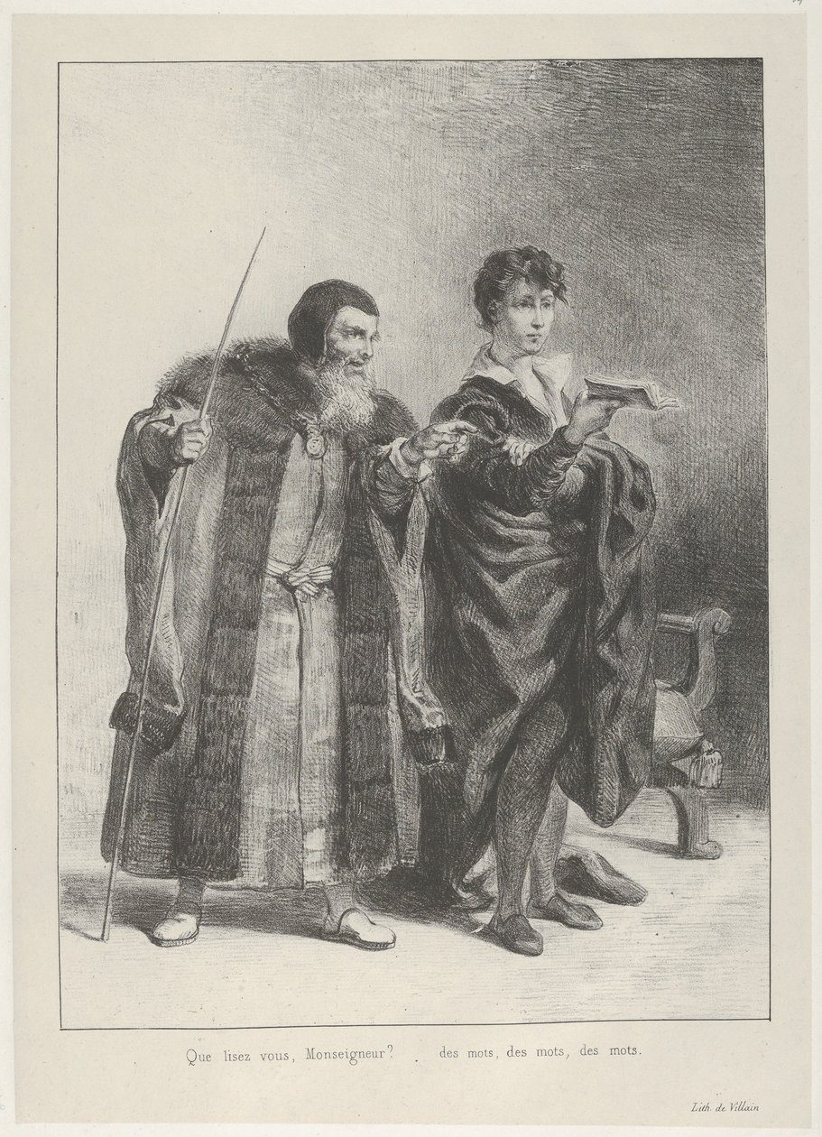Poloniusz i Hamlet, 1834-43., 1834-43. autorstwa Eugène Delacroix