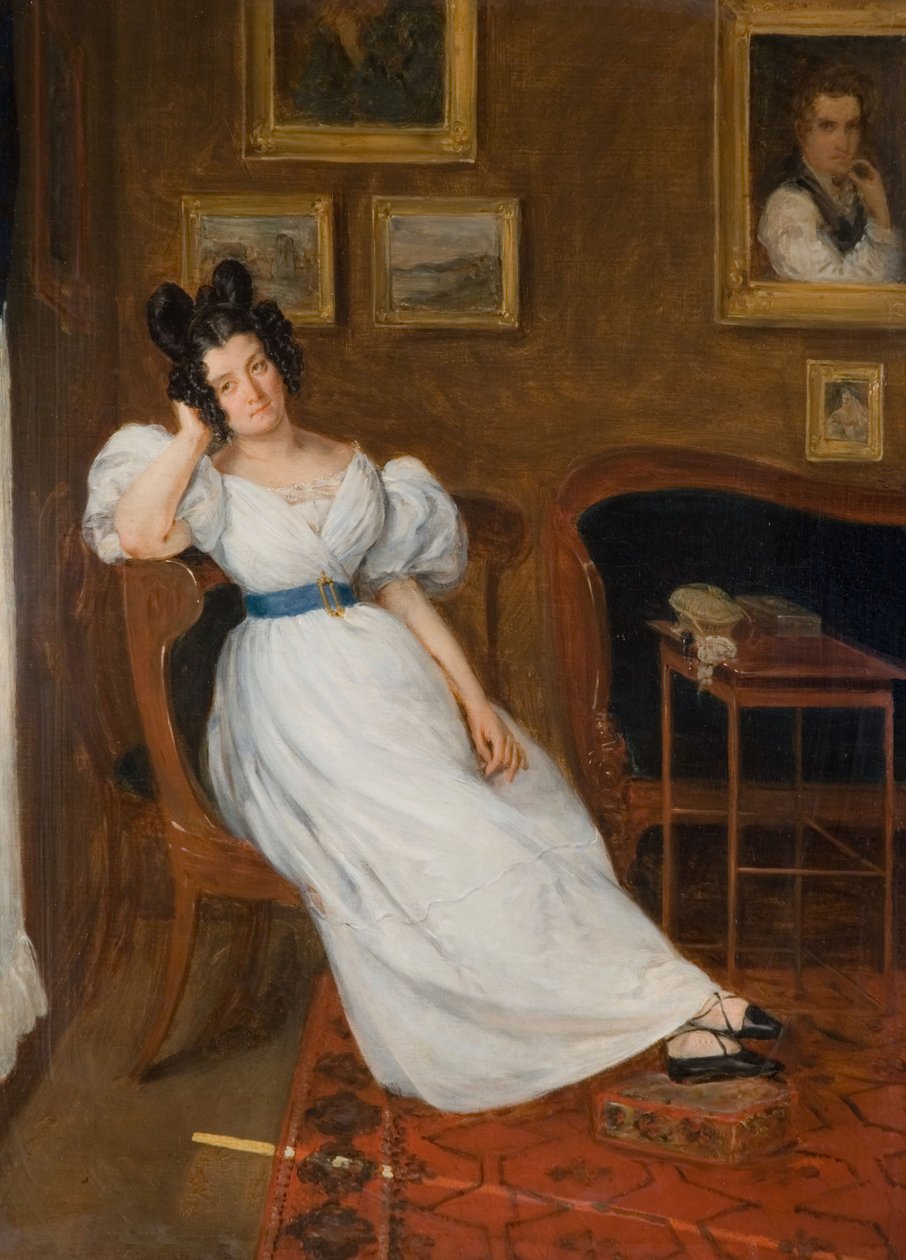 Portret Madame Simon, 1850. autorstwa Eugène Delacroix
