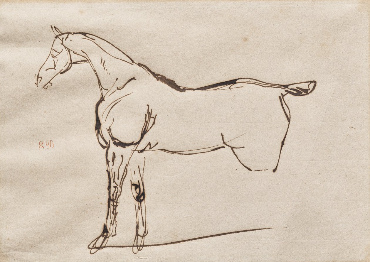 Studium konia autorstwa Eugène Delacroix