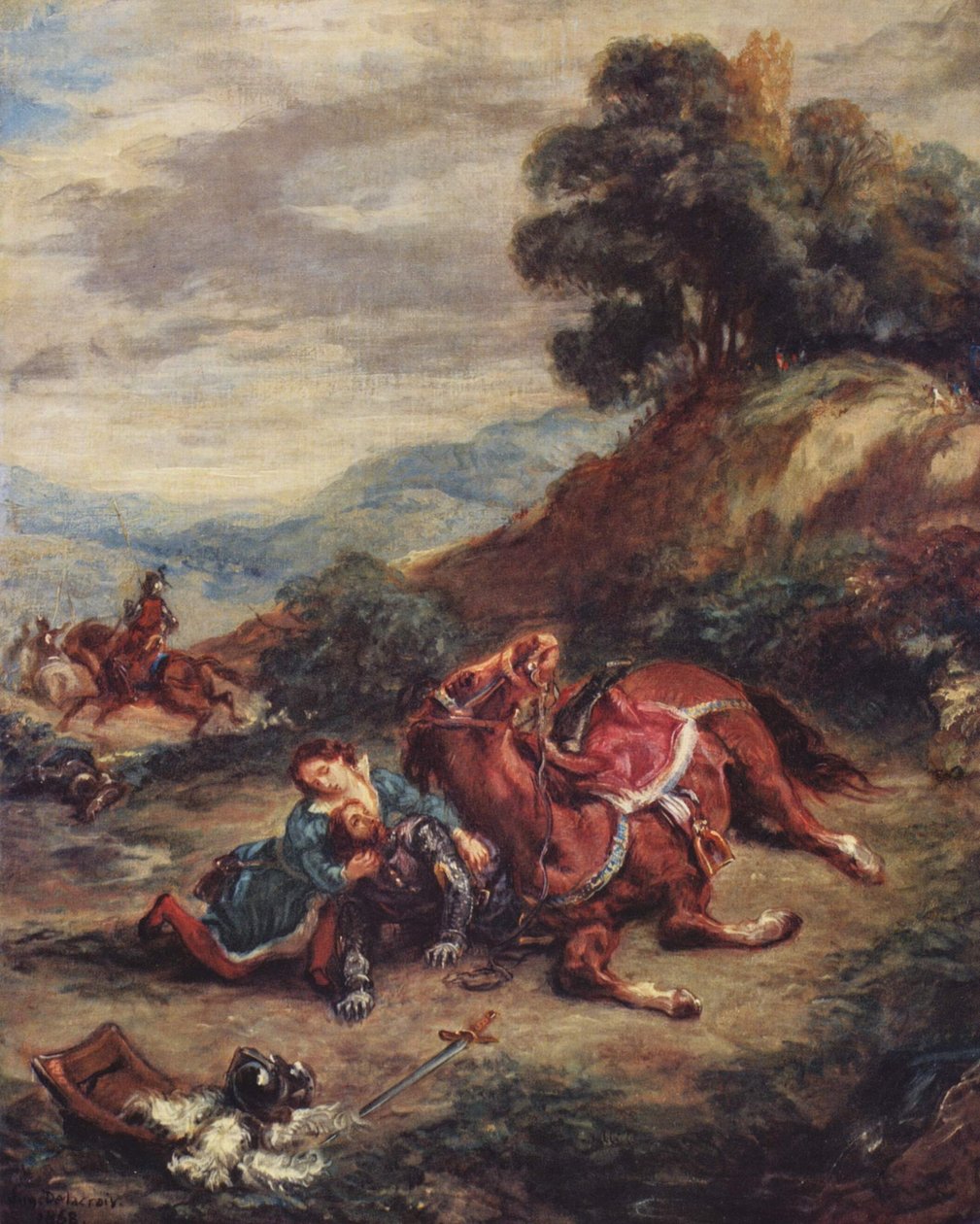 Śmierć Lary autorstwa Eugène Delacroix