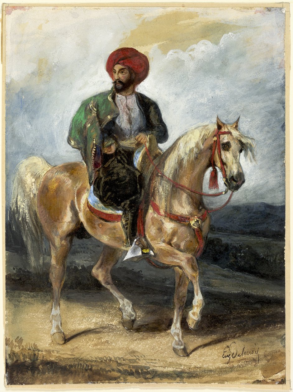 Turecki jeździec autorstwa Eugène Delacroix