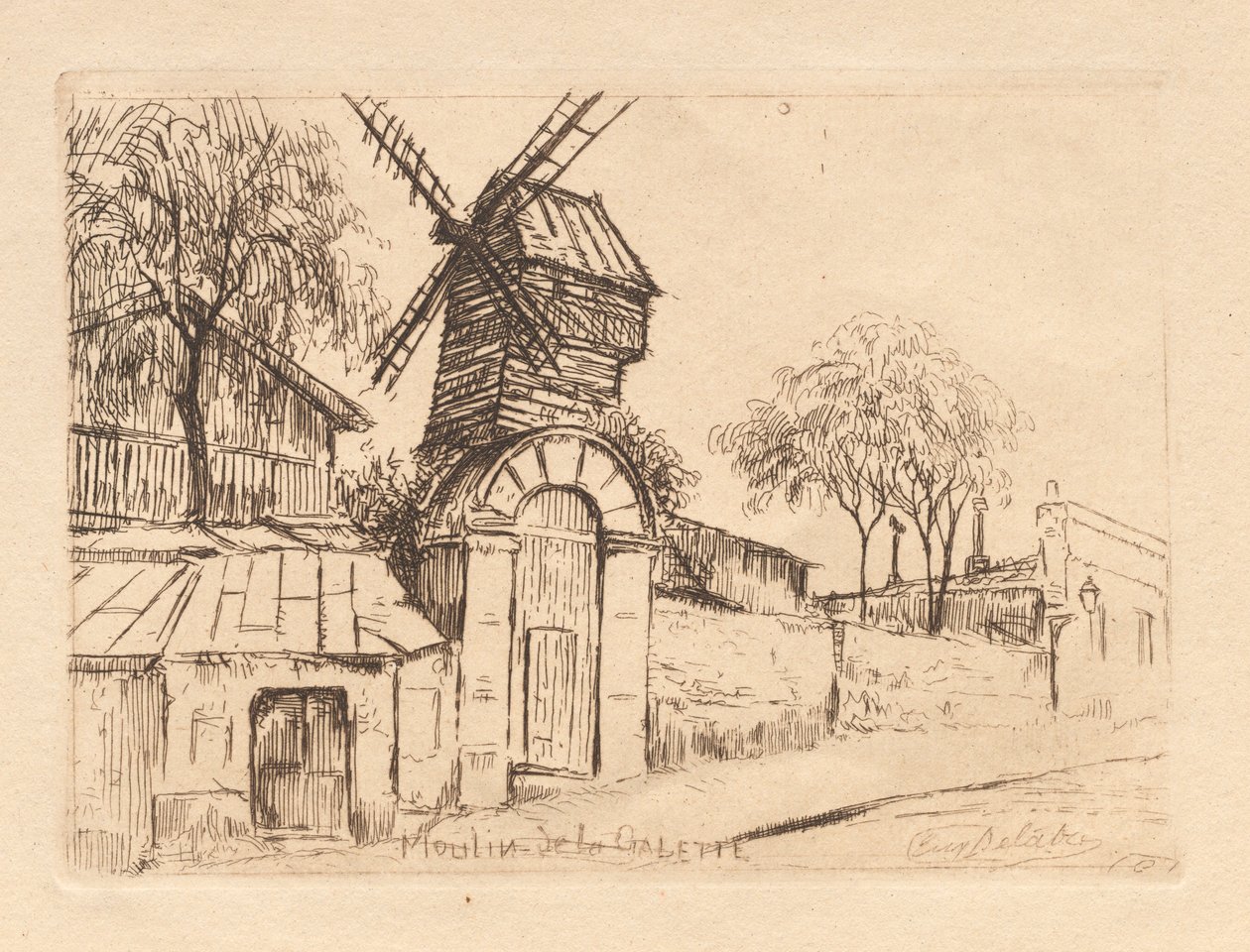 Moulin de la Galette autorstwa Eugène Delâtre