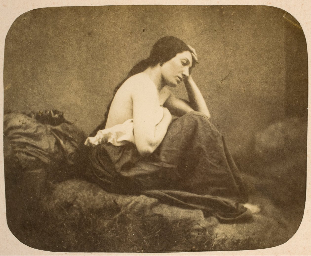 Portret kobiety autorstwa Eugène Durieu