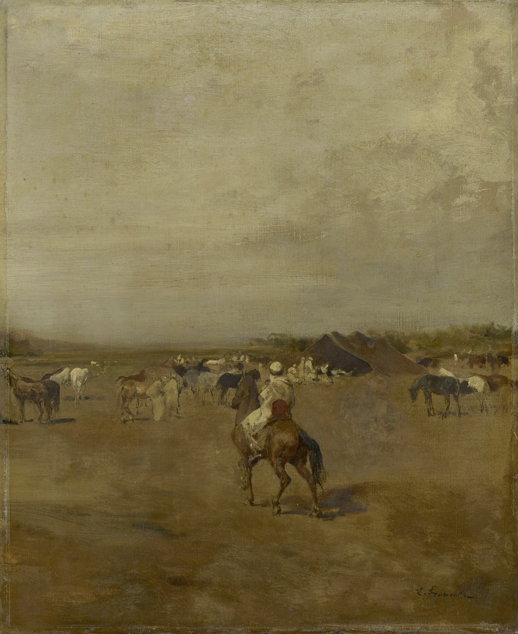 Obóz Arabów, ok. 1847 r. autorstwa Eugène Fromentin