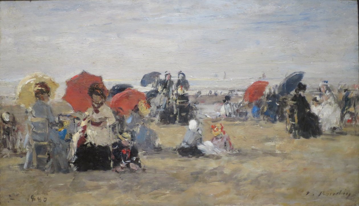 Plaża w Trouville autorstwa Eugene Louis Boudin