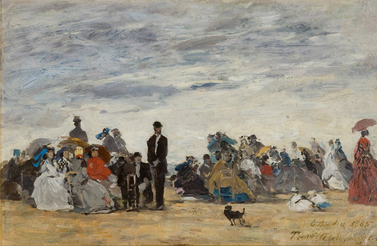 Plaża Trouville autorstwa Eugene Louis Boudin