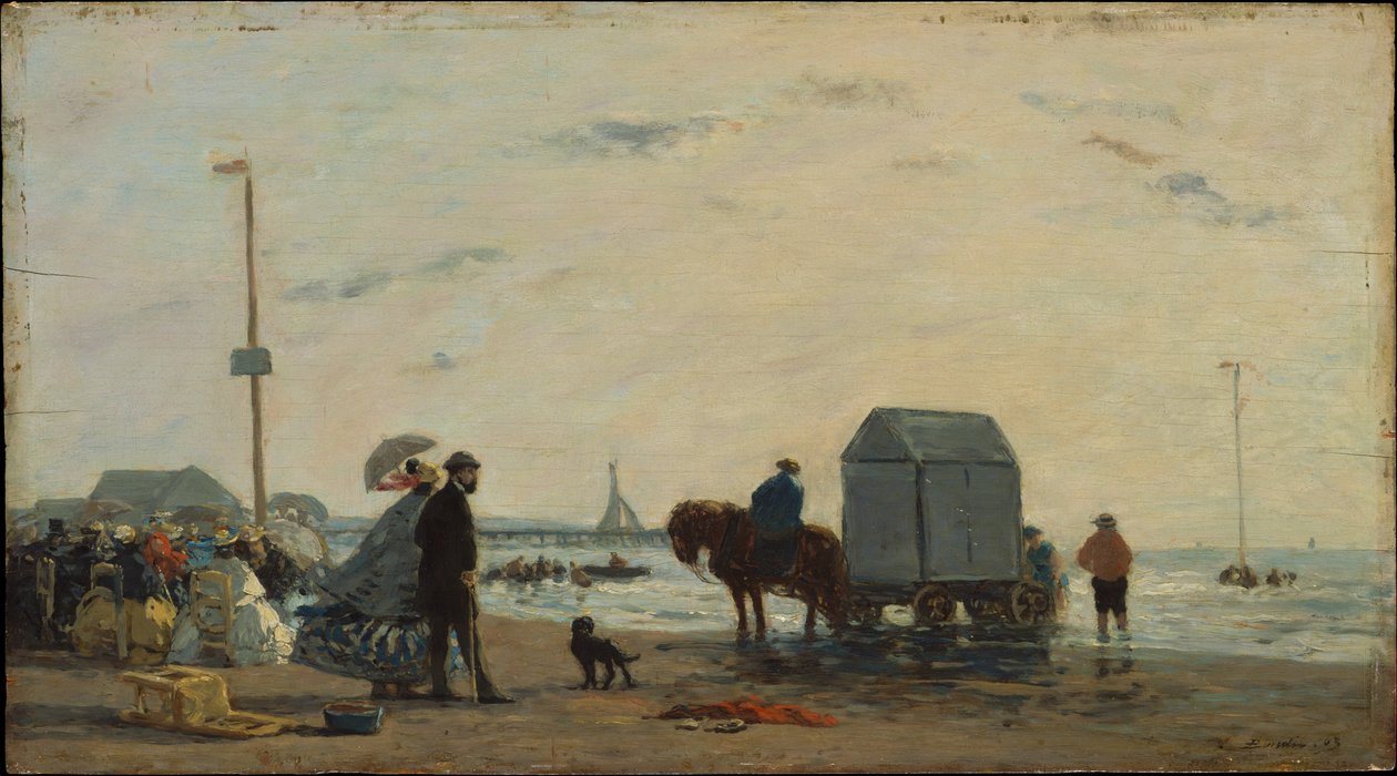 Na plaży w Trouville autorstwa Eugene Louis Boudin