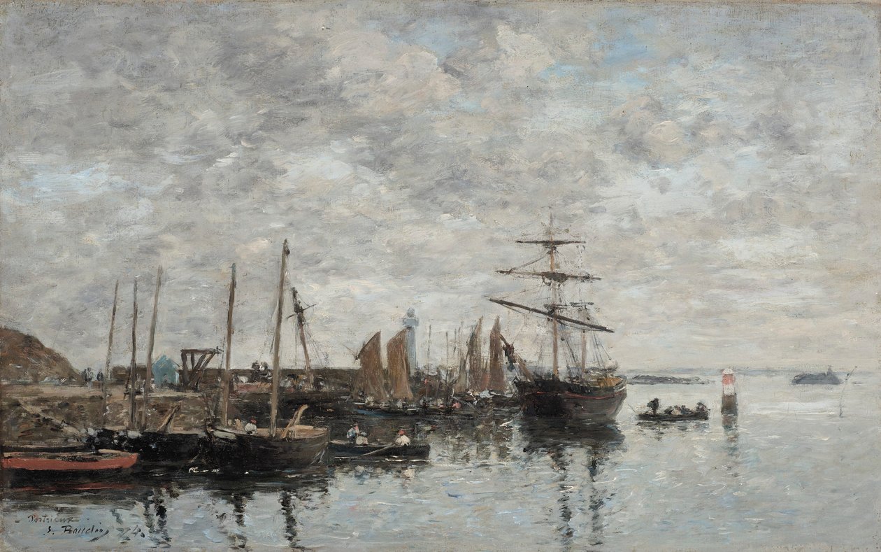 Portrieux, port autorstwa Eugene Louis Boudin
