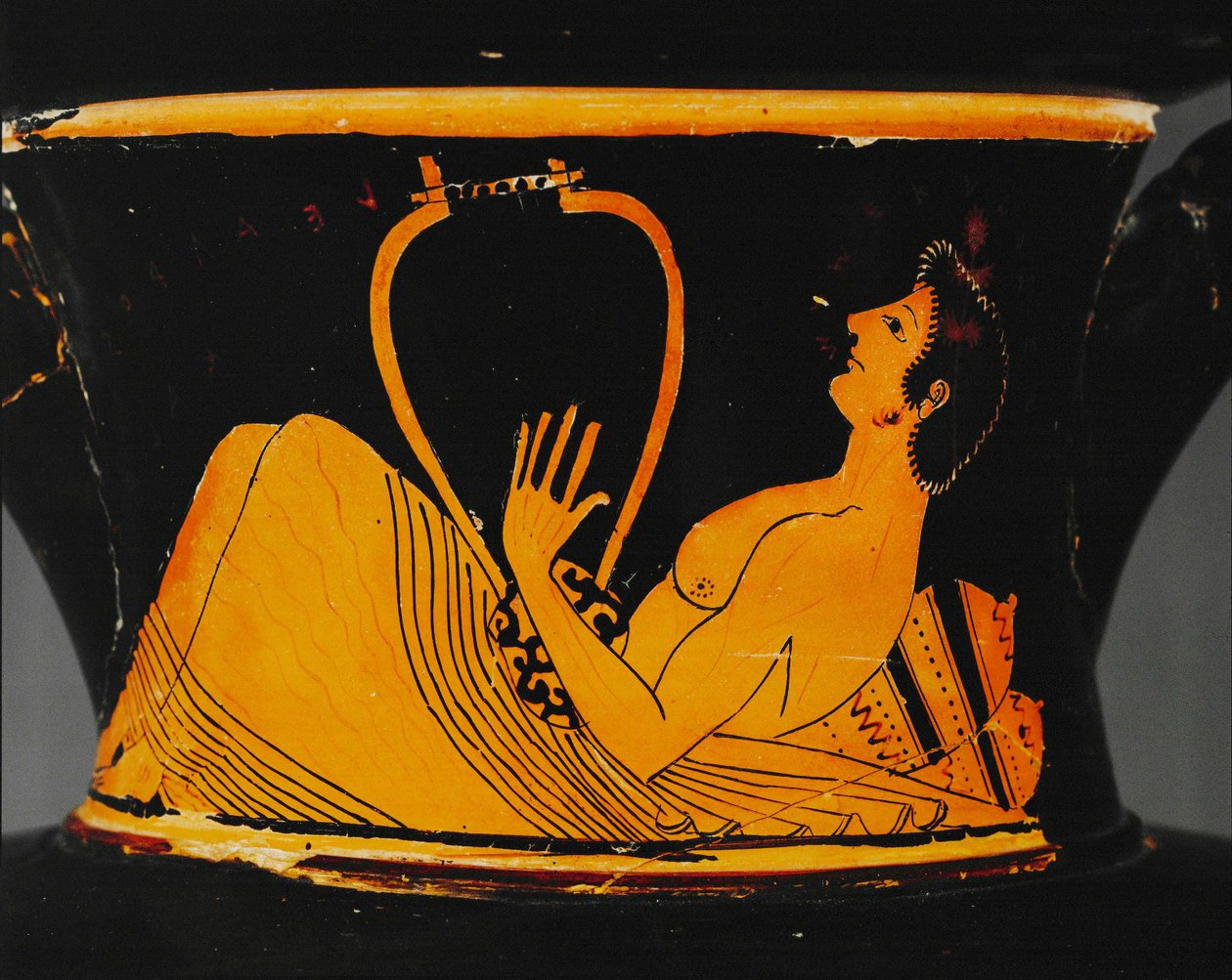 Efeb grający na cytharze ... autorstwa Euphronios
