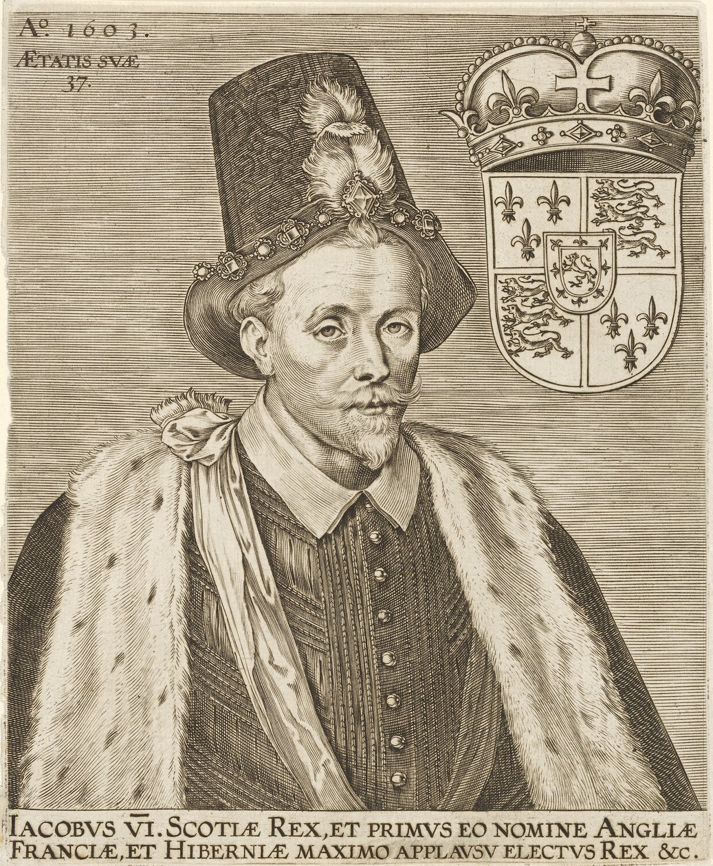 Jakub VI ze Szkocji i Jakub I z Anglii, wyd. 1603 autorstwa European School