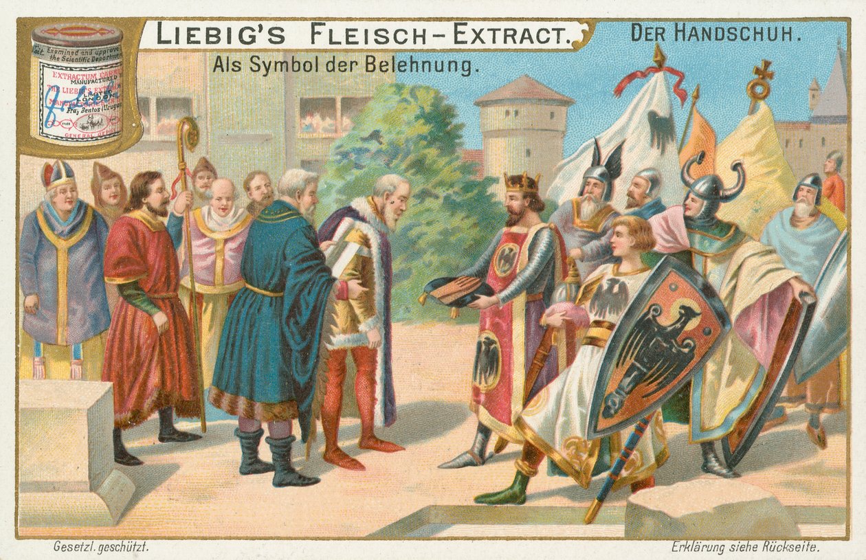 Rękawiczki, karta Liebig, początek XX wieku (chromo) autorstwa European School