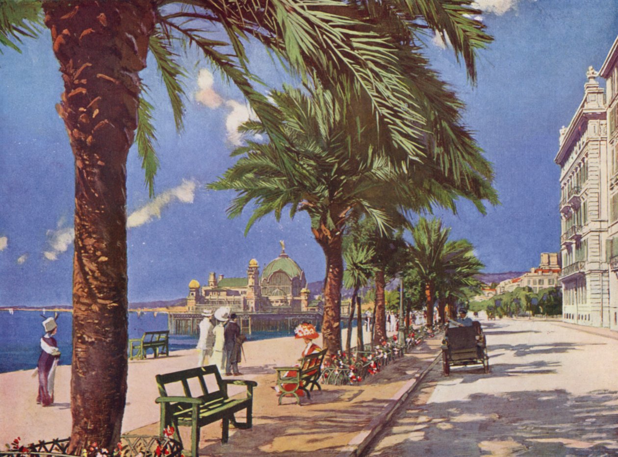Nicea, Promenade du Midi (druk kolorowy) autorstwa European School