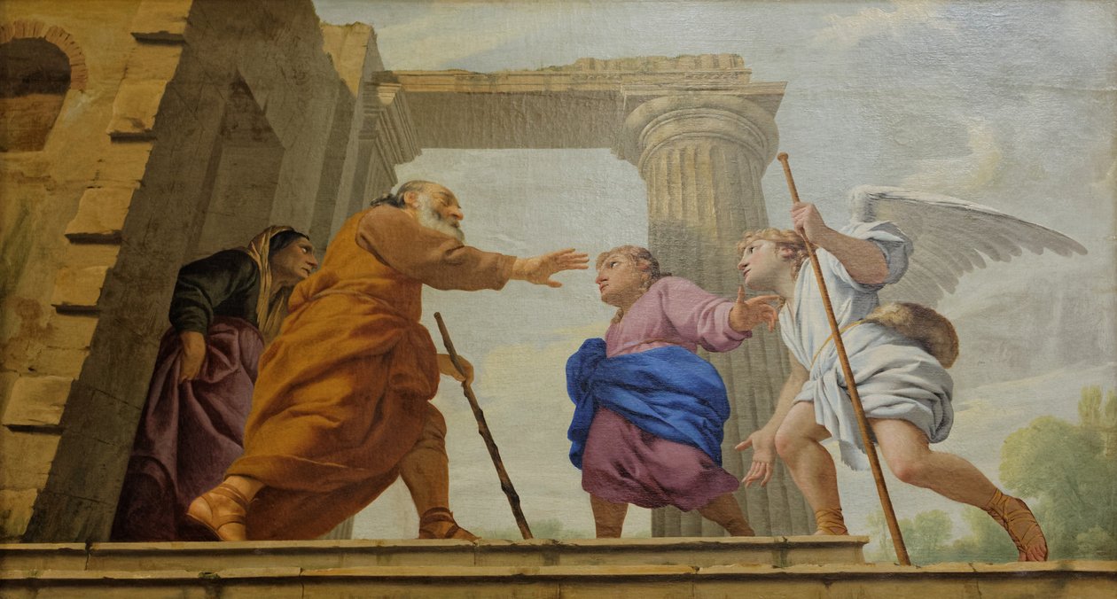 Powrót Tobiasza autorstwa Eustache Le Sueur