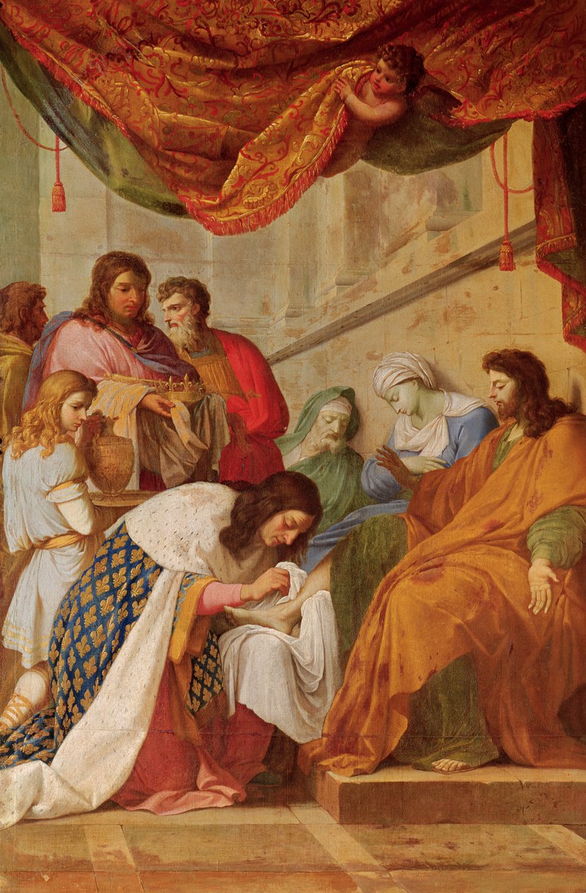 Św. Ludwik Uzdrawiający Chorych autorstwa Eustache Le Sueur