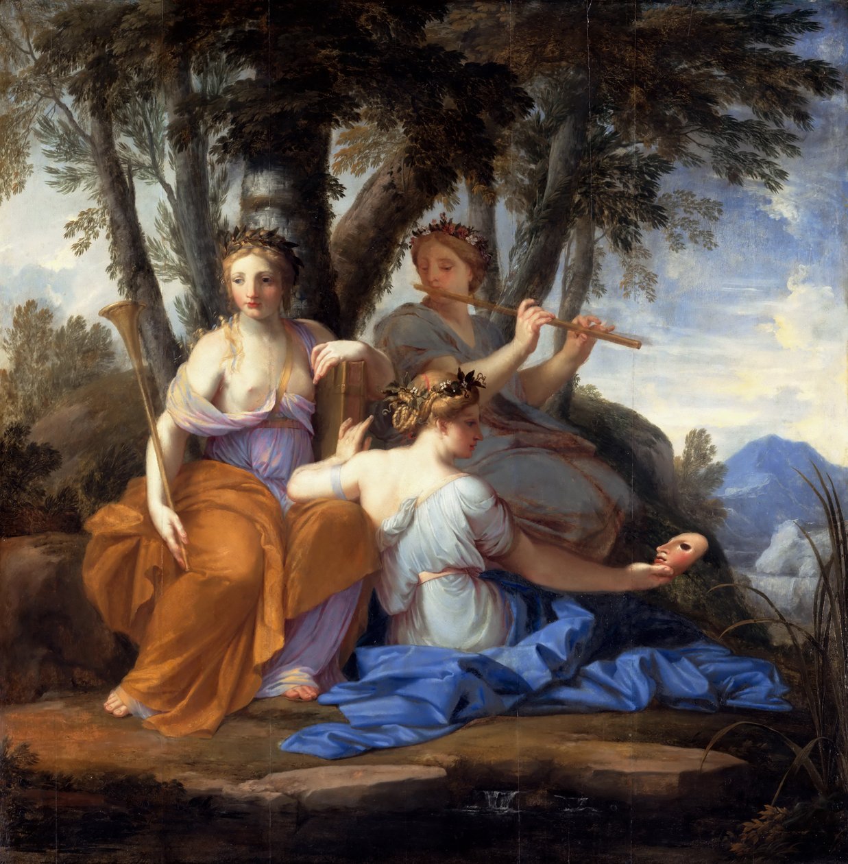 Muzy Clio, Euterpe i Thalia autorstwa Eustache Le Sueur