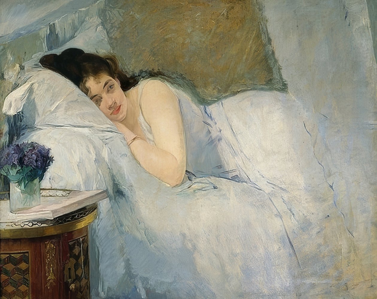 Przebudzenie dziewczyny. Około 1877/78 autorstwa Eva Gonzalès
