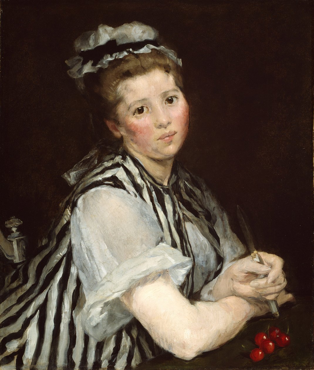 Dziewczyna z wiśniami, ok. 1870. autorstwa Eva Gonzalès