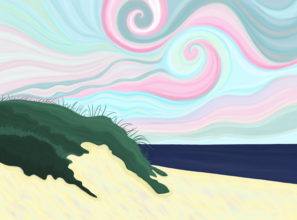 Plaża Chatham (grafika cyfrowa) autorstwa Evan Sklar