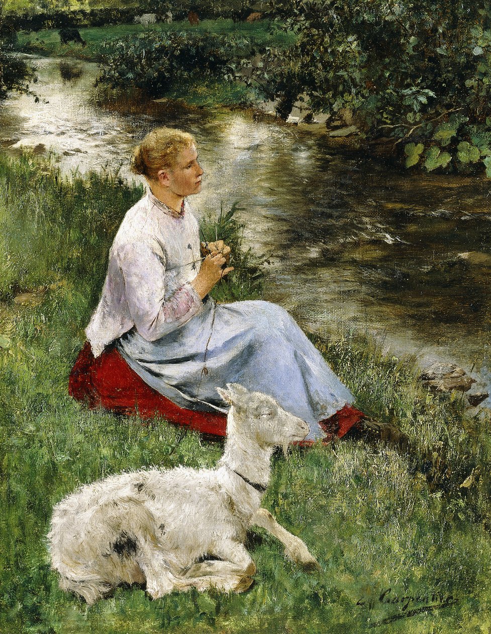Młoda Pasterka, autorstwa Evariste Carpentier