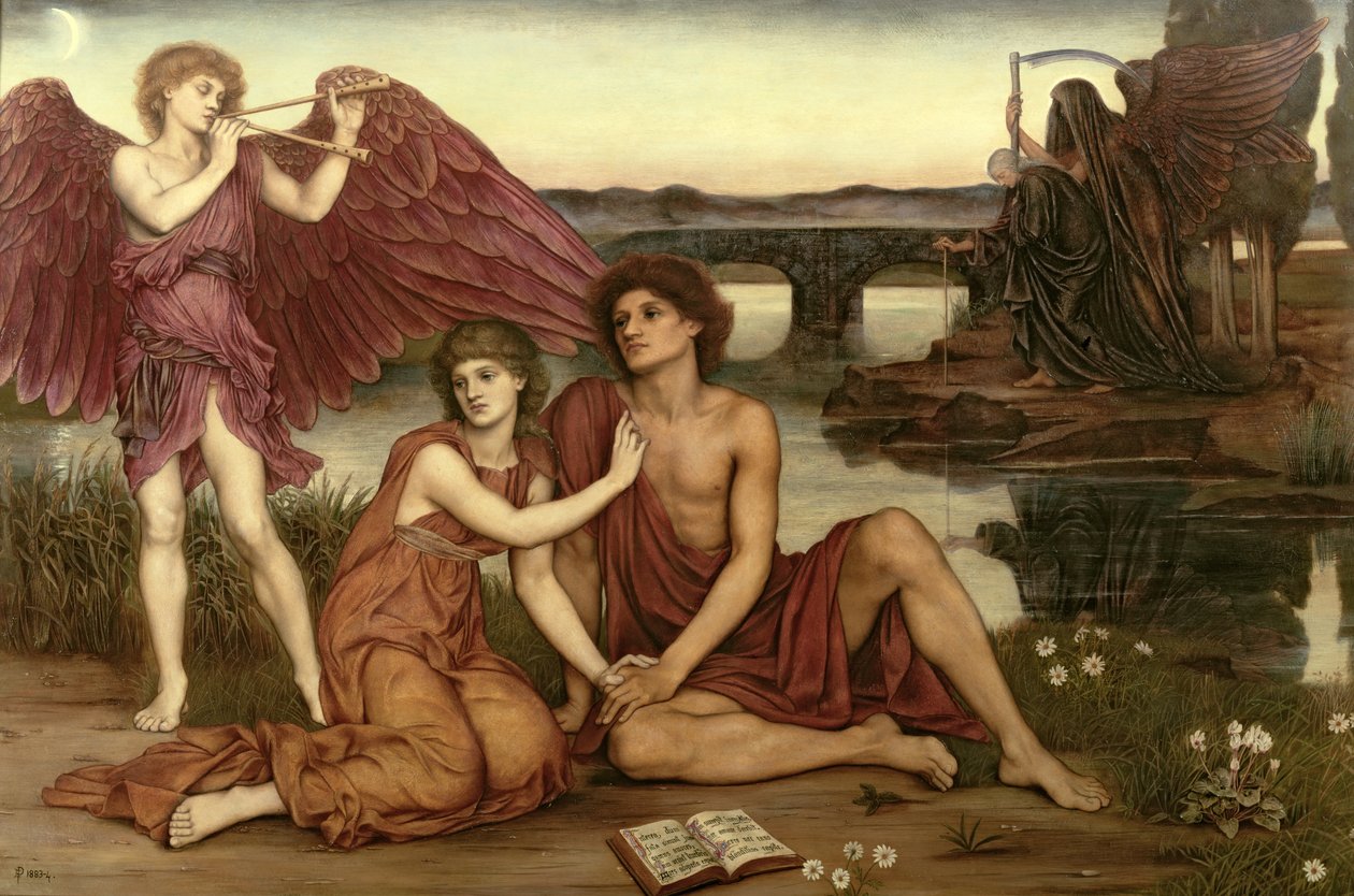 Odejście miłości, 1883-84 autorstwa Evelyn De Morgan