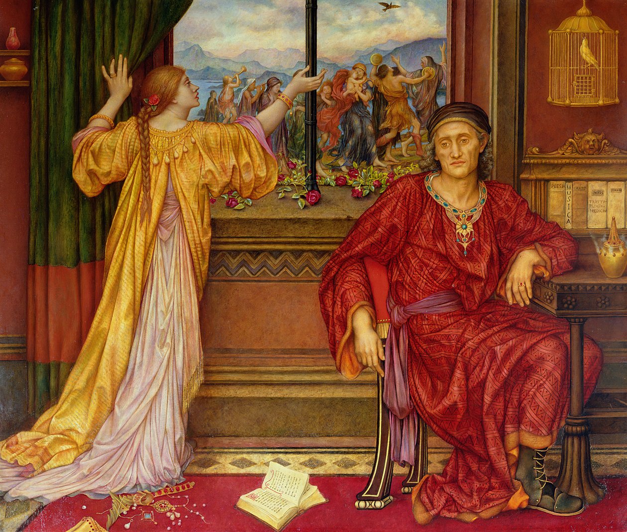 Pozłacana klatka autorstwa Evelyn De Morgan