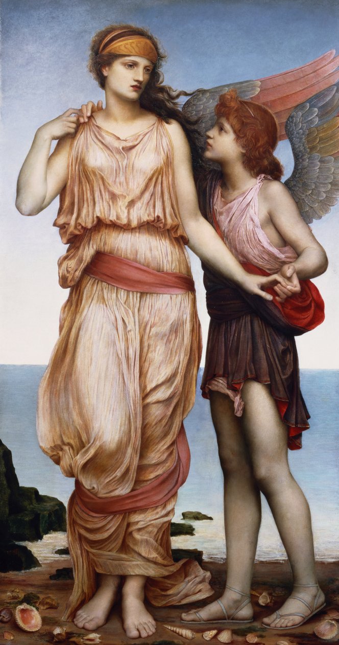 Wenus i Kupidyn, 1878 autorstwa Evelyn De Morgan