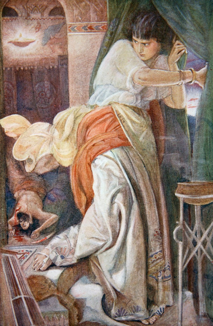 „Zabójstwo Setapo”, 1916. autorstwa Evelyn Paul