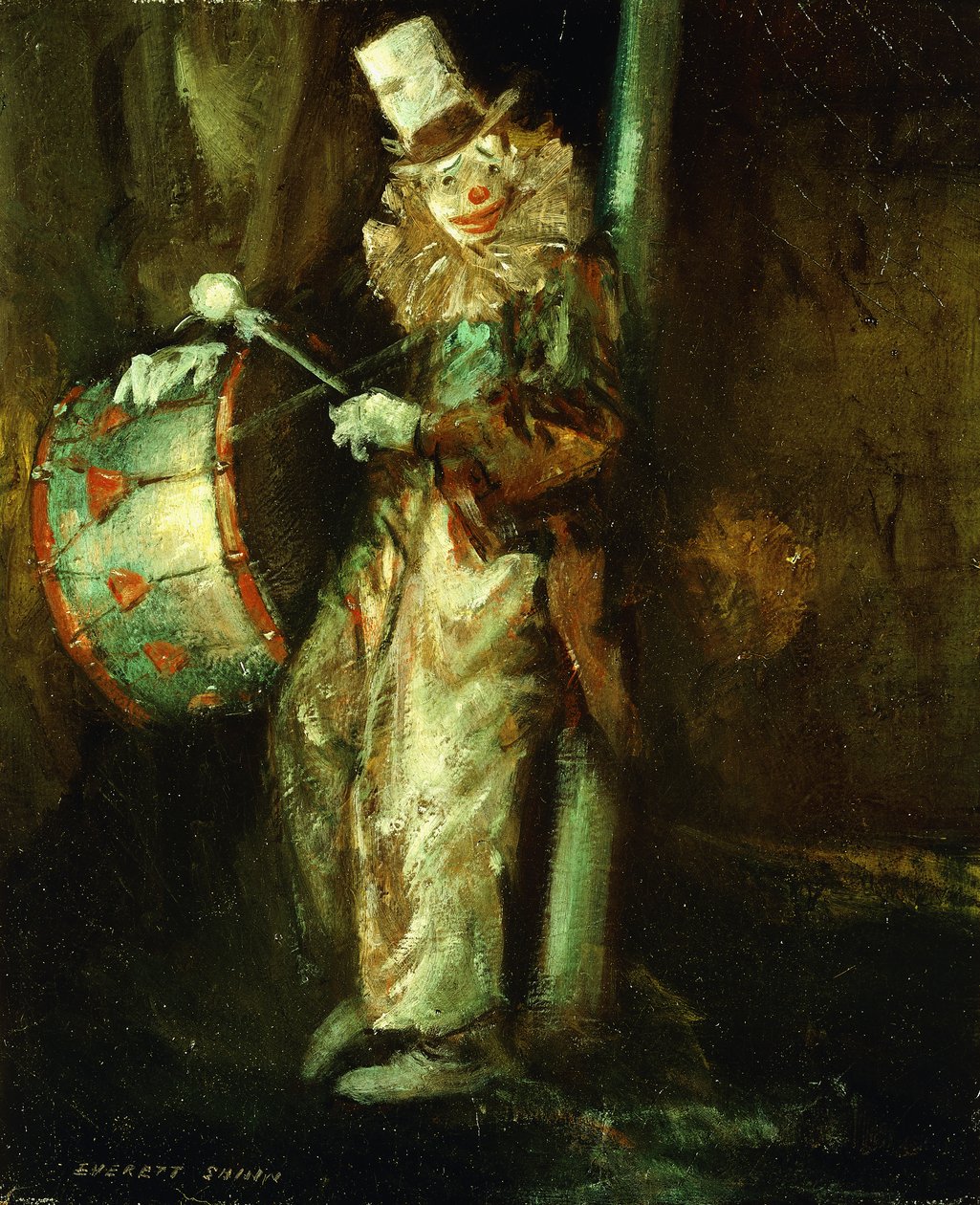 Klaun z bębnem autorstwa Everett Shinn