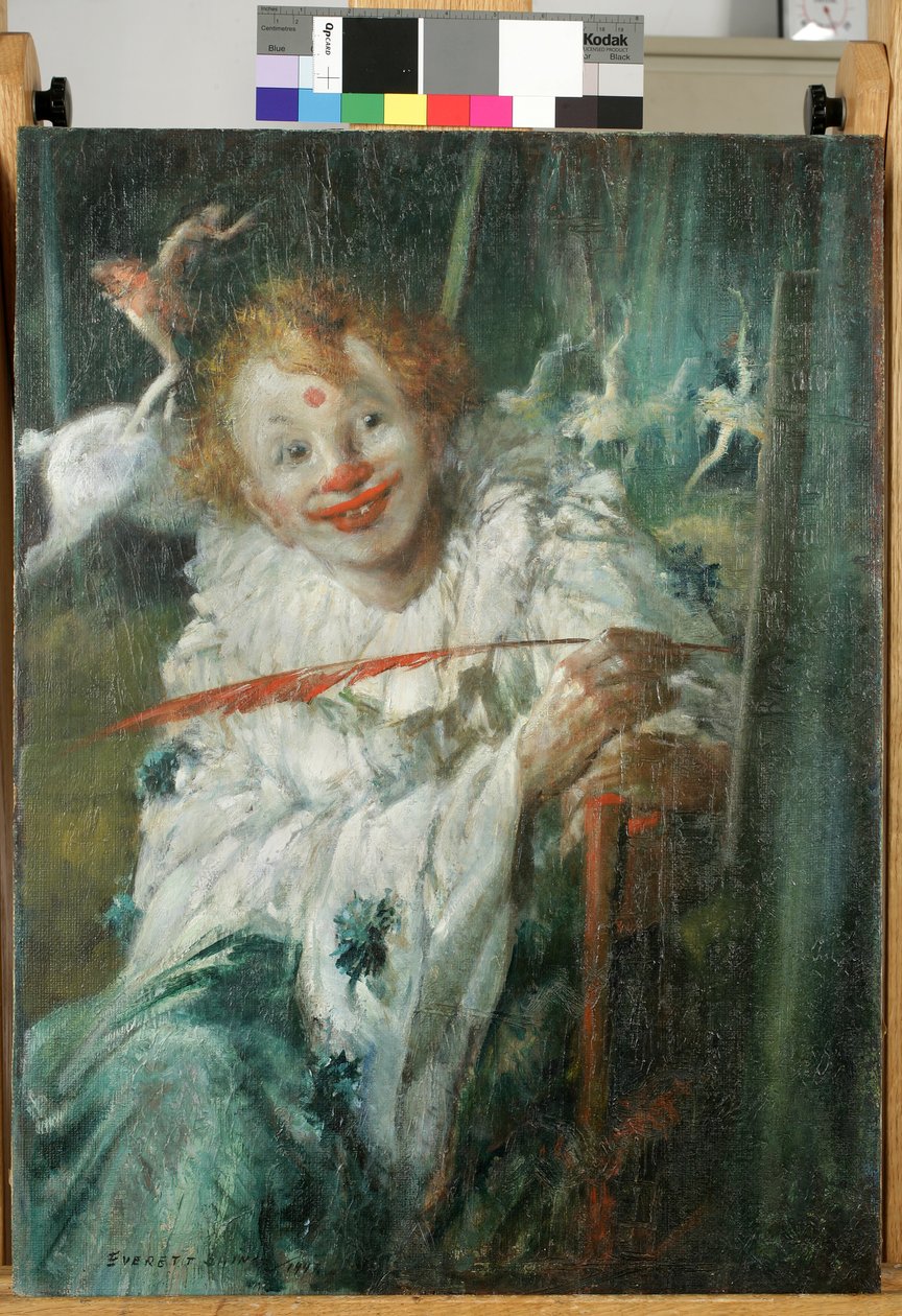 Klaun z czerwonym piórem autorstwa Everett Shinn