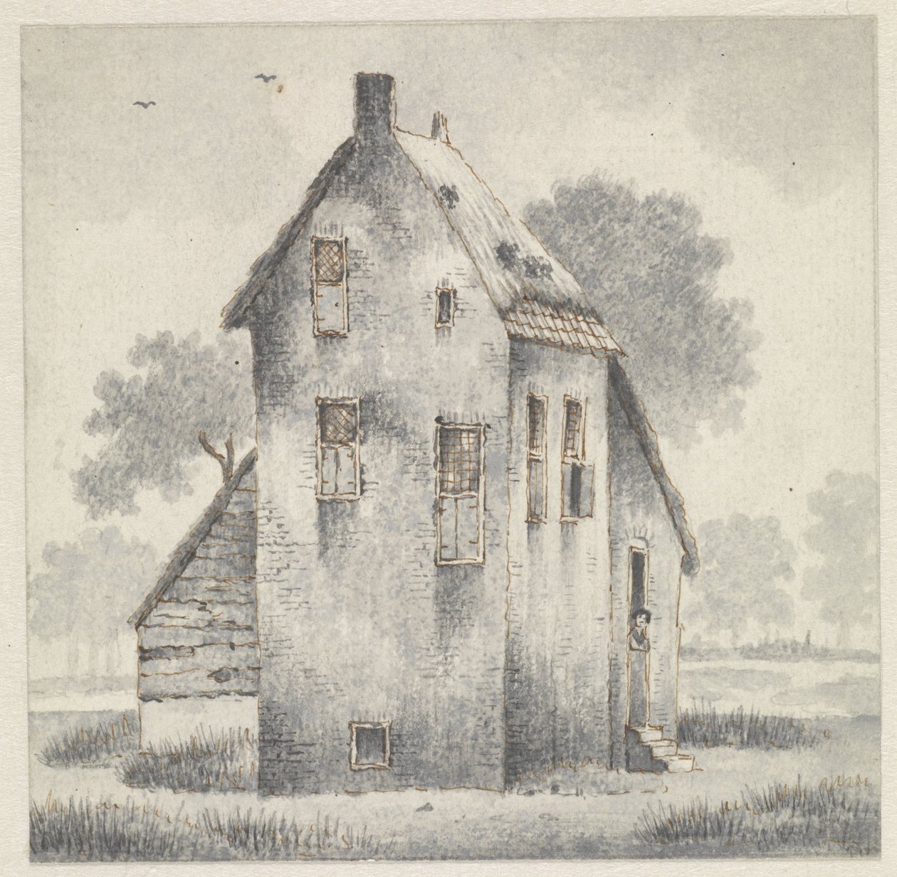 Wysoki dom w Zoelmond, w Betuwe autorstwa Evert Doublet