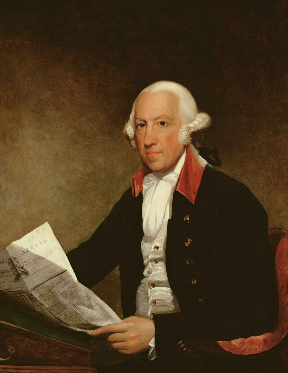 Portret Jamesa Rivingtona według obrazu Gilberta Stuarta (1755-1828), 1806 autorstwa Ezra Ames