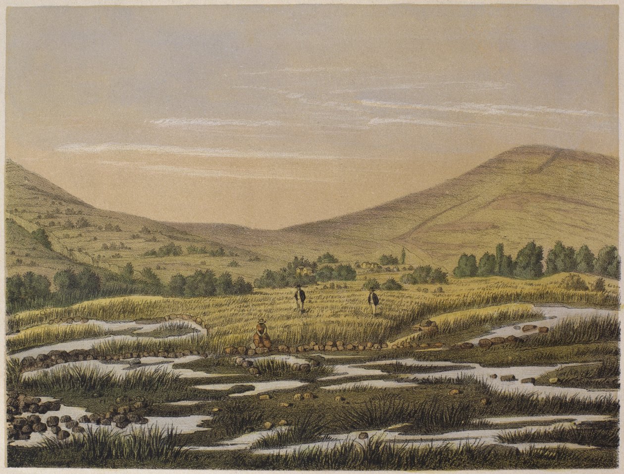 Wody termalne Cajamarca, ilustracja z „Geografii del Peru” Mariano, Felipe Paz Soldan (1821-86) 1863 autorstwa F. Delamare