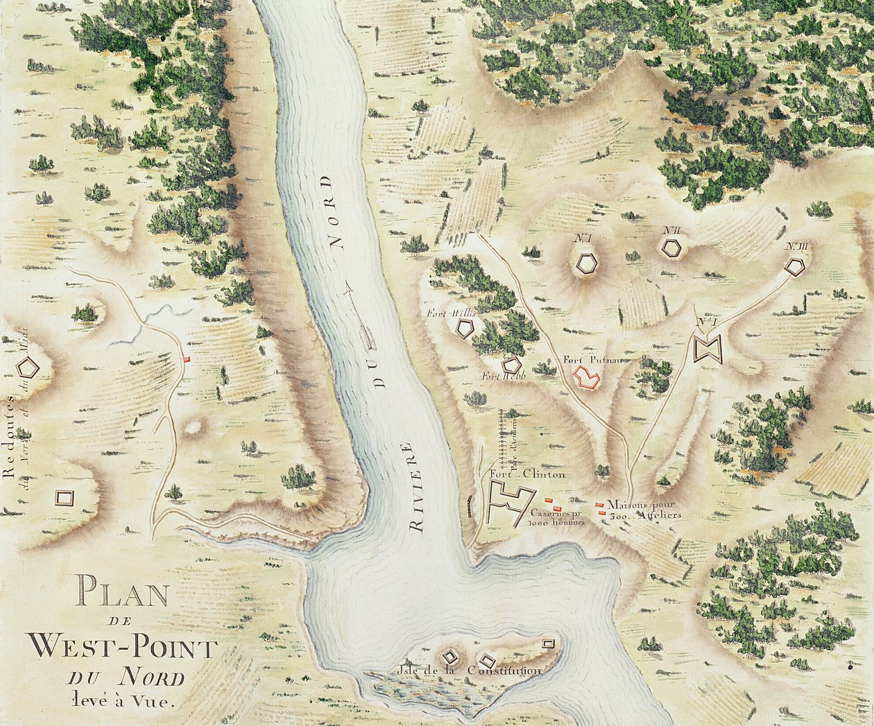 Mapa północno-zachodniego punktu w stanie Wirginia z "Guerre de l