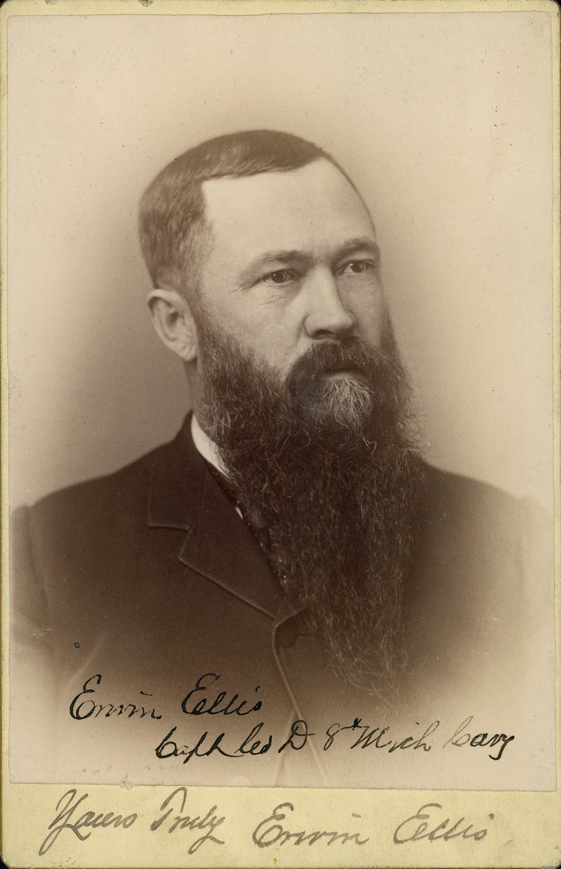 Erwin Ellis, kapitan, Kompania D, 8. Pułk Kawalerii Michigan (Związek). autorstwa F.D. Guild