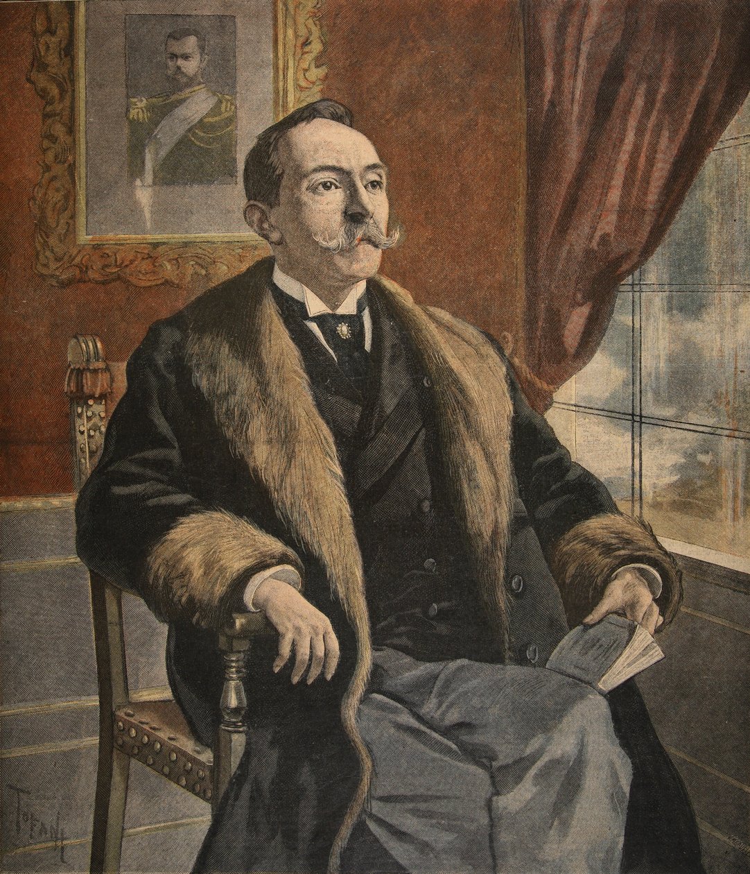 Ambasador Rosji, ilustracja z „Le Petit Journal: Supplement illustre”, 9 stycznia 1898 r. autorstwa F.L. and Tofani, Oswaldo Meaulle