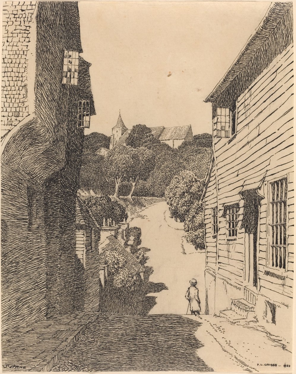 Kościół św. Anny z Southover autorstwa F.L. Griggs