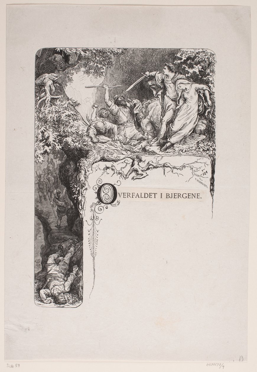 Szturm w górach autorstwa F. Hendriksen