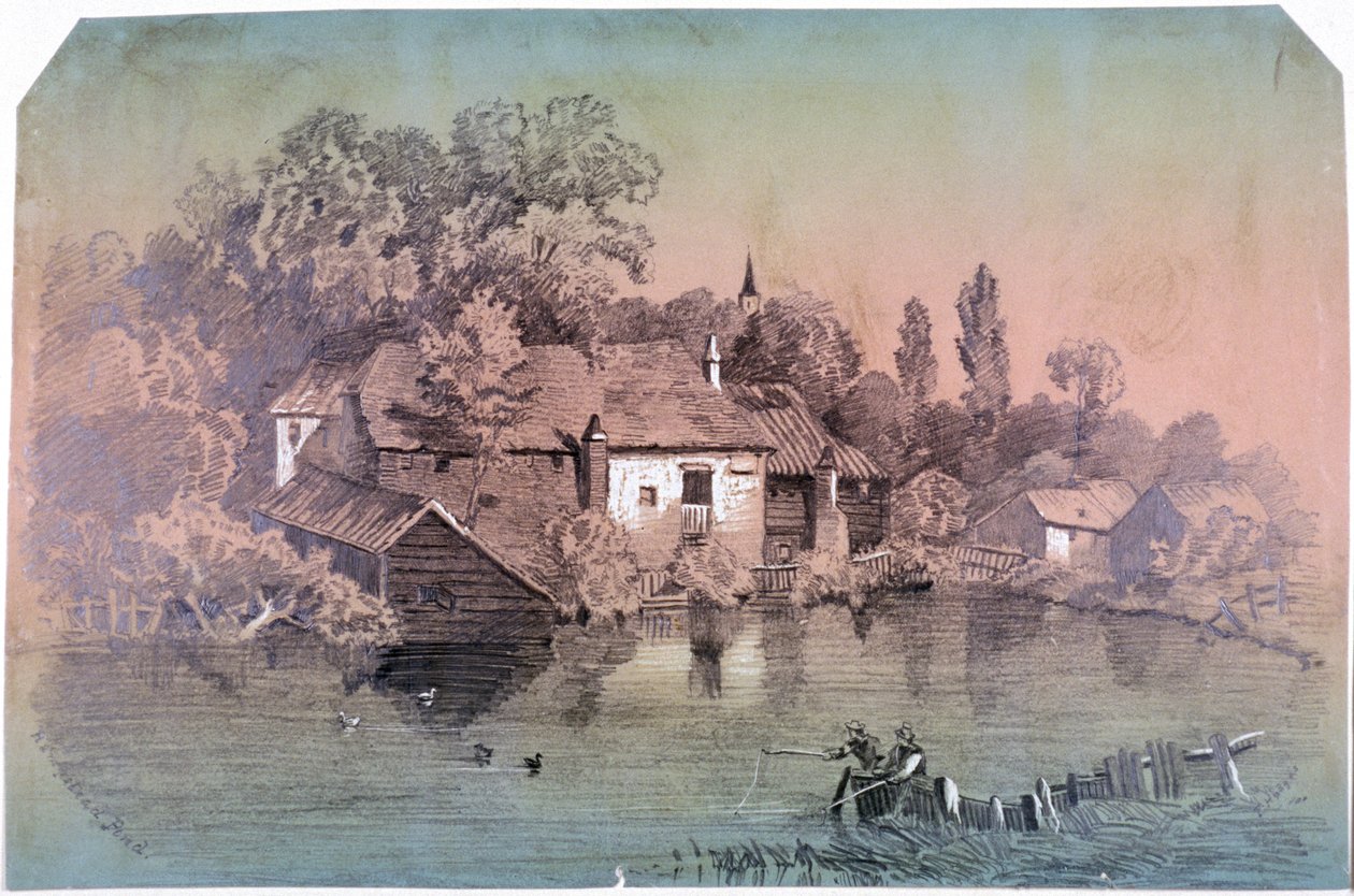 Hampstead Heath, Hampstead, Londyn, ok. 1850 r. autorstwa F Hodges