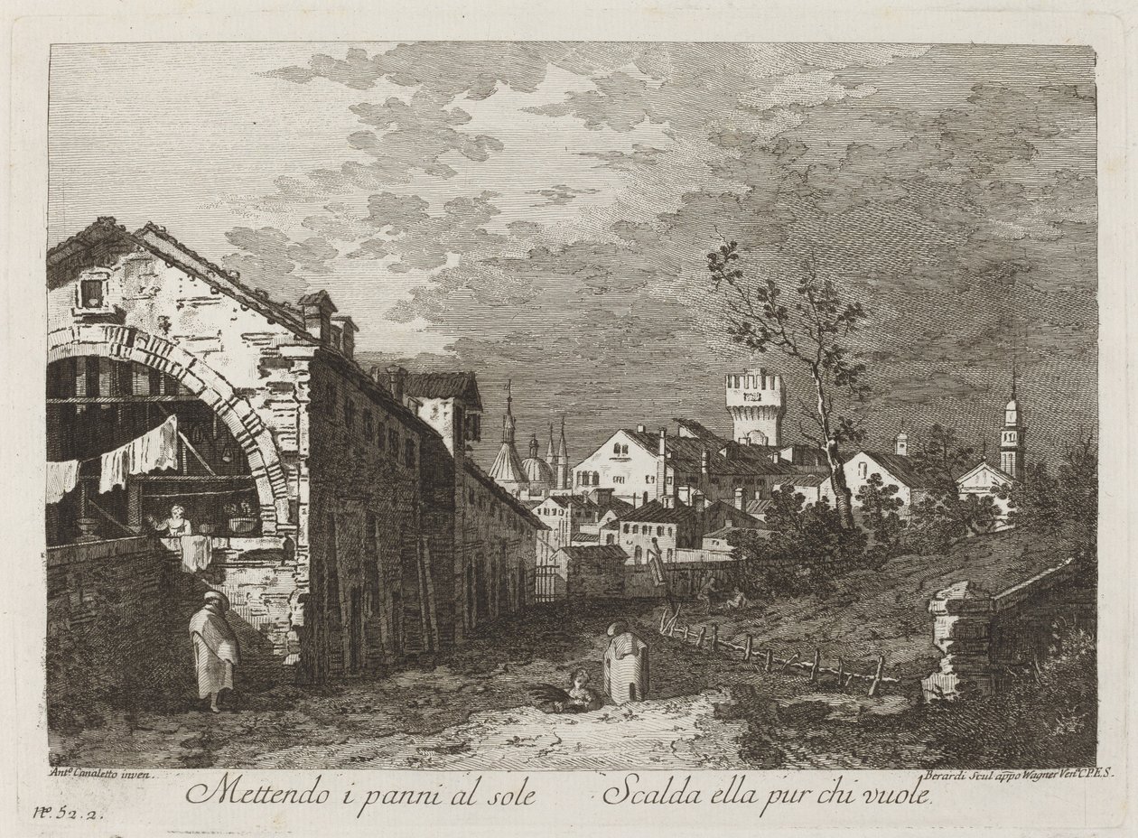 Zakładanie ubrań... autorstwa Fabio Berardi after Canaletto