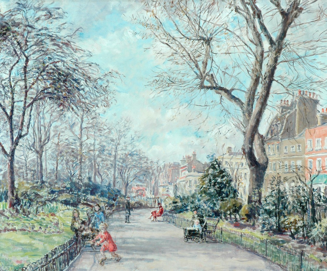 Ogrody Cheyne Walk, ok. 1938 r. autorstwa Fairlie Harmar