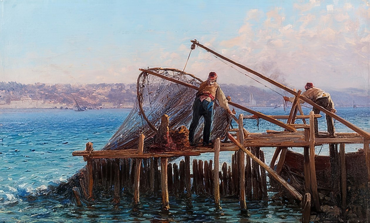 Rybacy autorstwa Fausto Zonaro