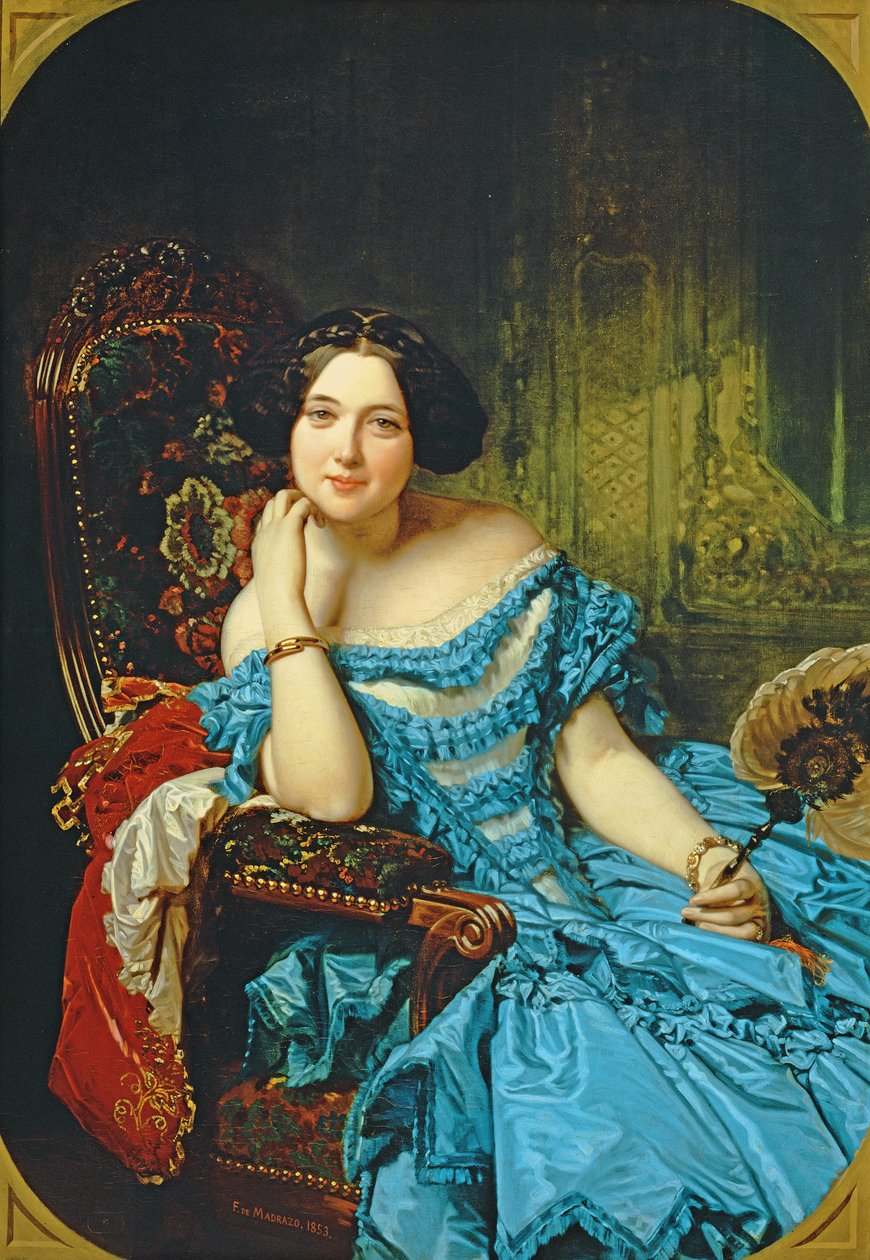 Portret Amalii de Llano y Dotres, hrabiny Vilches, 1853 autorstwa Federico de Madrazo y Kuntz