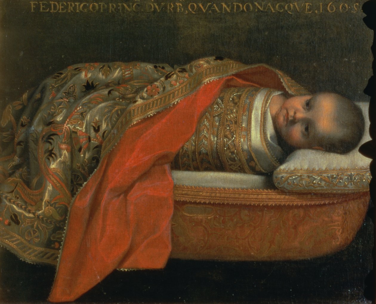 Portret nowo narodzonego Federigo di Urbino, 1605 autorstwa Federico Barocci