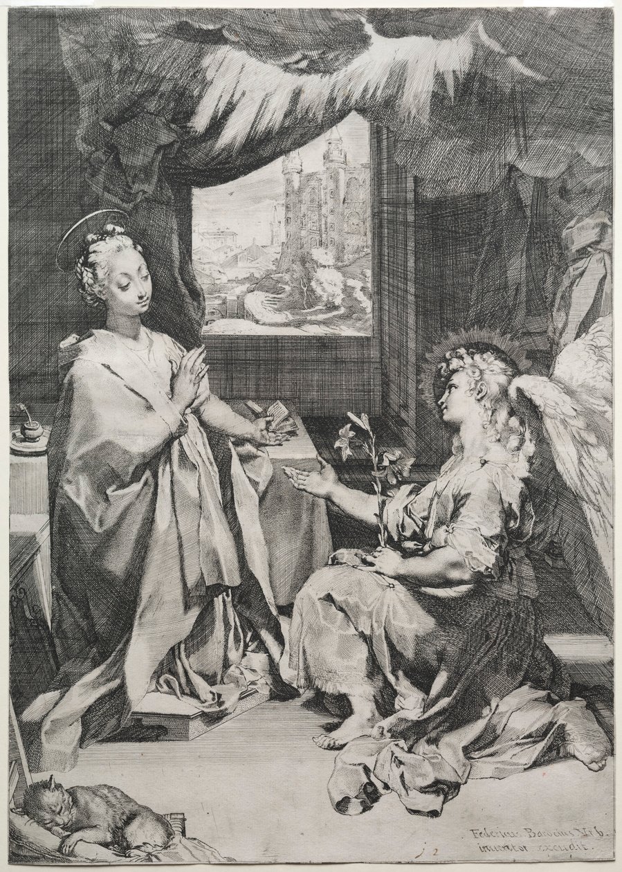 Zwiastowanie, c. 1585. autorstwa Federico Barocci